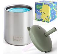 Jumble Dream Stainless Steel Toddler Straw Sippy Cup 210ml - Insulated Spill Proof Sippy Cup with Straw & Silicone Lid - BPA Free Stainless Steel Cup for Toddlers 1-3, 2-4 Years - Transition Cup