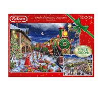 Jumbo 11268 Falcon Deluxe-Santas Special Delivery 2 x 1000 Pieces Jigsaw Puzzle