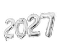 Jumbo Aluminum Foil Number Balloon Silver for New Year Party Decor | Eye-catching Foil Centerpiece, Quick Setup Design, for Home Wall, Office Events, and Party Tables