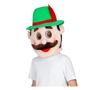 Jumbo Bavarian Guy Head Padded Mask Mascot Fancy Dress Adult