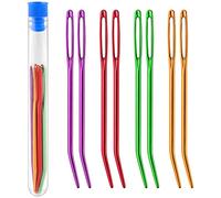 Jumbo Bent Tapestry Needle 8PCS Large Eyes Blunt Yarn Needles Knitting Darning Needles Sewing Needles Weaving Needles for Beading Quilting Crochet (A)