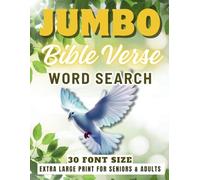 Jumbo Bible Verse Word Search For Seniors & Adults- 30 Font Size: Extra Large Print Puzzle Book For Men & Women- With Scriptures