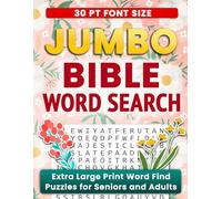 Jumbo Bible Word Search Puzzle Book: Extra Large Print Word Finds for Seniors and Adults with 30 pt Big Font