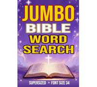 Jumbo Bible Word Search Supersized - Font Size 34: 100 Single-Page Puzzles With Answers Extra Large Print