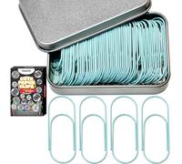 Jumbo Big Paper Clips, 60PCS Oversized Large Paperclips 2 inch/50mm Funny Cute Paperclips Bookmarks Planner Clips for Fun Office Supplies School Gifts Wedding Decoration Accessories (Pastel Green)