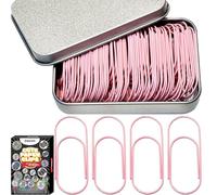 Jumbo Big Paper Clips, 60PCS Oversized Large Paperclips 2 inch/50mm Funny Cute Paperclips Bookmarks Planner Clips for Fun Office Supplies School Gifts Wedding Decoration Accessories (Pastel Pink)