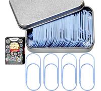 Jumbo Big Paper Clips, 60PCS Oversized Large Paperclips 2 inch/50mm Funny Cute Paperclips Bookmarks Planner Clips for Fun Office Supplies School Gifts Wedding Decoration Accessories (Pastel Blue)
