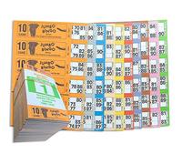 Jumbo Bingo 750 BOOKS 10 PAGE GAME STRIPS OF 6 TV TICKET SHEET BIG BOLD NUMBERS