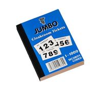 JUMBO BINGO Cloakroom Raffle Tickets Numbered 1-1000 In A Booklet