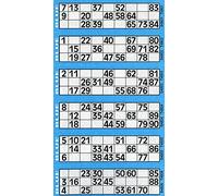 Jumbo Bingo Ticket Singles, 6 to View Pad, Blue