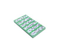 Jumbo Bingo Ticket Singles, 6 to View Pad, Green