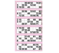 Jumbo Bingo Tickets pads 600 Tickets per pad 6 to view variety of colours (Pink)