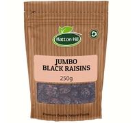 Jumbo Black Raisins 250g by Hatton Hill | Perfect for Snacking, Baking