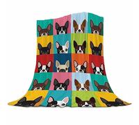 Jumbo Boston Terrier Blanket 60x80 Inches - Extra Large Fleece Throw for Family - Luxury Dog Blanket for King Bed - Boston Terrier Decor for Pet Lovers - Oversized Plush Blankets