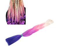Jumbo Braid Hair White Pink Purple Dark Blue Gradient Color Synthetic Twist Braids Hair Extensions