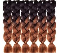 Jumbo Braiding Hair Extensions Long 24Inch Jumbo Braids Ombre Brwon Synthetic 100g/pc(6pcs/pack, 4)