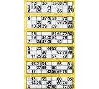 Jumbo Brand Bingo Single Tickets, 6 to Page View, Yellow