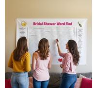 Jumbo Bridal Showder Word Search Poster Giant 36"X24" Wall Game Large Search Puzzle Poster Suitable for Families Friends Holiday Game Classroom Activities