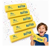 Jumbo Butter Stick Squishy Fidget Toy 3 Pack, Realistic Salted Butter Squeeze Stress Ball, Slow Rising Sensory Toy for Kids Adults, Novelty Prank Party Bag Filler Gift, BS-7268