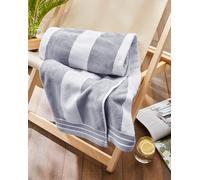 Allure Beach Fashions Jumbo Cabana Stripe Beach Towels - 100 x 180cm (Grey), Grey