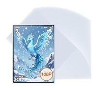 Jumbo Card Sleeves 5.4 x 7.4-100 Pack Clear Oversize Card Protector Sleeves, Jumbo Card Top Loader Size L, Large Card Sleeve for Oversized Trading Card, TCG, MTG, Game Sport Cards, Photo, Postcards