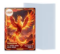 Jumbo Card Sleeves 5.7x7.9-100 Pack Soft Clear Large Card Sleeve, Oversize Card Penny Sleeves, Size XL Jumbo Cards Top Loader, Acid Free Card Sheet Protectors for TCG, MTG, Photo, Postcards