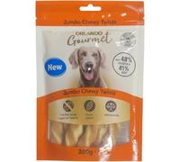 Jumbo Chewy Dog Twists Chicken & Beef Dog Treats 48% Chicken 41% Beef High Protein Rawhide Chews for Adult Dogs Natural Dental Chew Snacks Training Rewards for All Breeds
