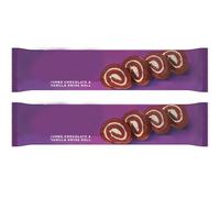 Jumbo Chocolate & Vanilla Swiss Roll, No Artificial Flavours or Colours, Suitable for Vegetarians, 396g,Pack Of 2
