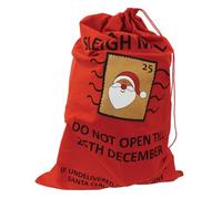 Jumbo Christmas Santa Sack - Large Xmas MAiling Stamp Gift Bag - Giant Xmas Stocking - 70cm x 100cm - Red Gift Bag