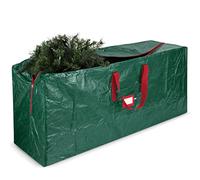 Jumbo Christmas Tree Storage Bag - Fits 7.5FT. Tall Christmas Trees- Durable Reinforced Carry Handles, Dual Zippered Storage Containers - Waterproof Xmas Tree Bag Protects from Dust, Moisture & Insect