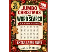 Jumbo Christmas Word Search: 100 Extra-Large 32-Point Print Puzzles for Adults & Seniors - Festive Holiday Themes with a Full Answer Key, A Perfect Christmas Gift
