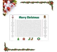 Jumbo Christmas Word Search Poster, Giant 36"X24" Wall Game, Larger-Than-Life Christmas Word Search Puzzle Poster, A Fun Interactive Experience, Activity Posters Game for Families (White-2pc)