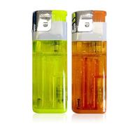 Jumbo Clear Lighting Lighter, Large Capacity Soft Flame Lighters, Windproof Adjustable Vintage Trench Gas Lighter for Candle Camping Stove(Butane Not Included)(Orange Yellow)
