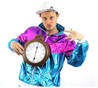 Jumbo Clock Medallion Fancy Dress Inflatable Accessory Large Clock With Chain Rapper Wonderland Rabbit, Gangster Set