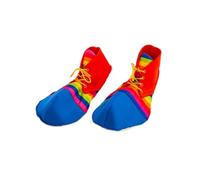 Jumbo Clown Shoes Multi-color Stripe Cosplay Props for Halloween Kids Men Women Small