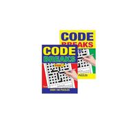 Jumbo Code Break Puzzle Books (Vols 1 & 2) - 258 Puzzles, Large Print, Laminated Covers