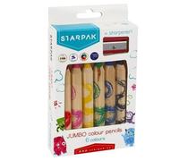 Jumbo Colored Pencils 6 Colors With Sharpener Top Quality