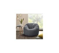 Jumbo Cord Beanbag Chair Grey, Extra Large Bean Bags in Plush grey Jumbo Cord, Great as Beanbag Lounger, Jumbo Cord Beanbags Recliner (GREY)