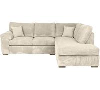 Jumbo Cord Elegant L Shape 4-Seater Right-Facing Corner Sofa Set, Your Comfort Haven in the Living Room SOFASELECTION UK Cream 4 Person
