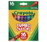 Jumbo Crayons, Assorted Colors, Great Toddler Crayons, 16Count (Pack of 2)