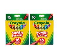 Jumbo Crayons, Assorted Colors, Great Toddler Crayons, 16Count (Pack of 2)