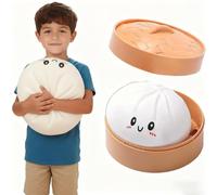 Jumbo Dumpling Squishy,Giant Dumpling Squishy,Squeeze Dough Ball Stress Relief Toy,Stress Relief Sensory Ball for Adults & Kids,Anxiety Relief Fidget Toys,Soft Squeezing Decompression Dough(1pc,L)