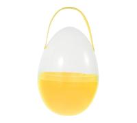 Jumbo Easter Egg Container 9.84inch (25cm) - Egg Shaped DIY Craft Basket Stuffers for Group Activities- Yellow