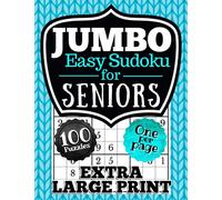 Jumbo Easy Sudoku for Seniors: Large Print Puzzle Book for Elderly Adults | One Puzzle Per Page