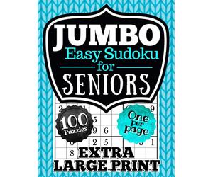 Jumbo Easy Sudoku for Seniors: Large Print Puzzle Book for Elderly Adults | One Puzzle Per Page