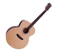 Jumbo Electro Acoustic Guitar by Gear4music Natural