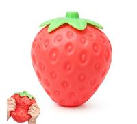 Jumbo Erdbeere Squishy Fidget Toys, 14*12cm Giant Cute Strawberry Squishy Soft Foam Stress Relief Ball, Sensory Toy Big Office Desk Mood Relief for Men Women Gifts