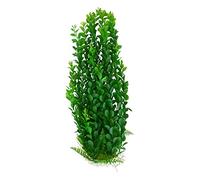 Jumbo Extra Large Tall Plastic Aquarium Plants Stand 50-52cm Tall Dark Green Leaf Artifical Foliage