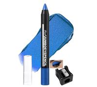 Jumbo Eyepencil Eyeshadow Stick Shimmer Royal Blue - Waterproof Smudge-Proof Creamy Texture Long Lasting Eye Makeup For Sensitive Eyes Mature Skin With Pencil Sharpener, Buildable