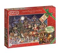 Jumbo Falcon de luxe 11182 Santa's Christmas Helpers Jigsaw Puzzles in One Box, 2 x 1000-Piece